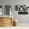 Music Instrument Metal Art Personalized Metal Name Sign Decor Home Gift for Music Lover 1