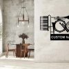 Music Instrument Metal Art Personalized Metal Name Sign Decor Home Gift for Music Lover 2
