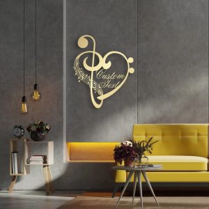 Music Notes Metal Art Personalized Metal Name Sign Decor Room Gift for Music Lover 4