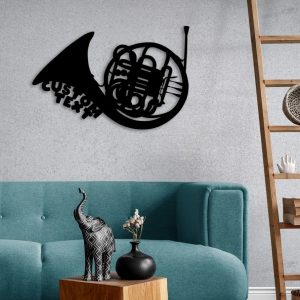 Music Theme Personalized French Horn Metal Sign Wall Decor Home Gift for Music Lover 2