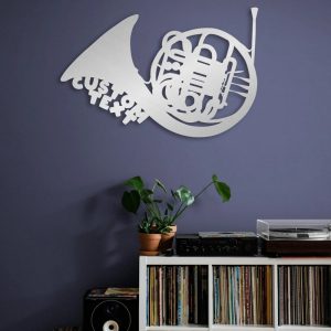 Music Theme Personalized French Horn Metal Sign Wall Decor Home Gift for Music Lover 4