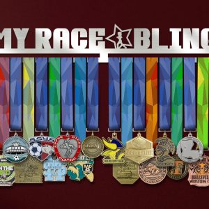 My Race Bling Running Medal Hanger Display Wall Rack Frame for Runner