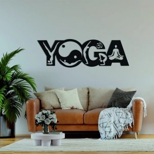 Namaste Yoga Metal Wall Art Laser Cut Metal Sign Yoga Room Decor Gift for Yoga Lover
