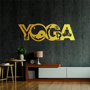 Namaste Yoga Metal Wall Art Laser Cut Metal Sign Yoga Room Decor Gift for Yoga Lover 2