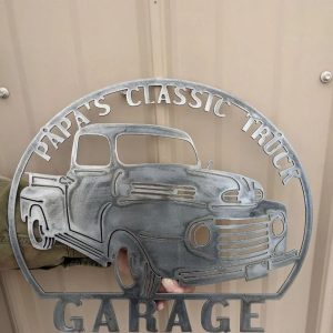 Personalized 1950s Classic Truck Metal Name Sign Home Decor Gift for Truck Drivers 2