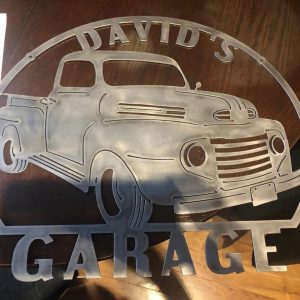 Personalized 1950s Classic Truck Metal Name Sign Home Decor Gift for Truck Drivers