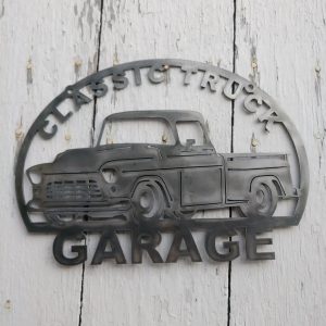 Personalized 1955s Classic Truck Metal Name Sign Home Decor Gift for Truck Drivers 1 Copy