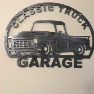 Personalized 1955s Classic Truck Metal Name Sign Home Decor Gift for Truck Drivers 2 Copy