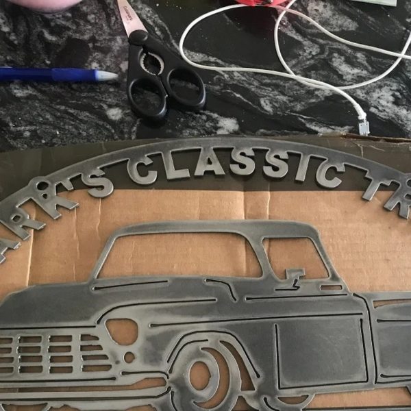 Personalized 1955s Classic Truck Metal Name Sign Home Decor Gift for Truck Drivers