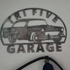 Personalized 1955s Tri Five Car Garage Metal Name Sign Home Decor Gift for Truck Drivers 2