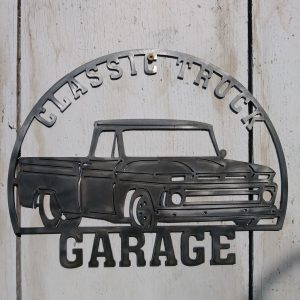 Personalized 1960s Classic Truck Garage Metal Name Sign Home Decor Gift for Truck Drivers