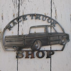 Personalized 1970s Classic Race Truck Garage Metal Name Sign Home Decor Gift for Truck Drivers
