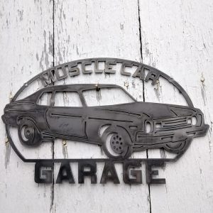 Personalized 1974s Muscle Car Garage Metal Name Sign Home Decor Gift for Truck Drivers