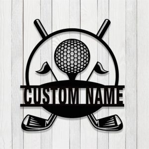 Personalized 19th Hole Golf Metal Sign Custom Golfer Name Sign Decor Home