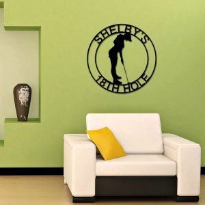 Personalized 19th Hole Golfer Metal Sign Gift for Women Golf Lover 2