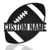 Personalized American Football Ball Metal Sign Wall Art Custom Name Rugby Signs Decor 1