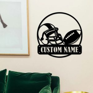 Personalized American Football Metal Sign Wall Art Custom Rugby Signs Decor 3