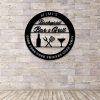 Personalized Backyard Bar and Grill Metal Sign BBQ Outdoor Decor Gift for Dad 3
