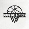 Personalized Baketball Basket Metal Sign Wall Decor Home Gift for Player 1