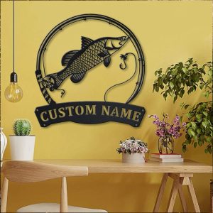 Personalized Barramundi Fish Sign Monogram Metal 2