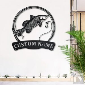 Personalized Barramundi Fish Sign Monogram Metal 3