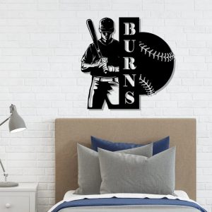 Personalized Baseball Metal Sign Wall Decor Room Gift for Baseball Player 2