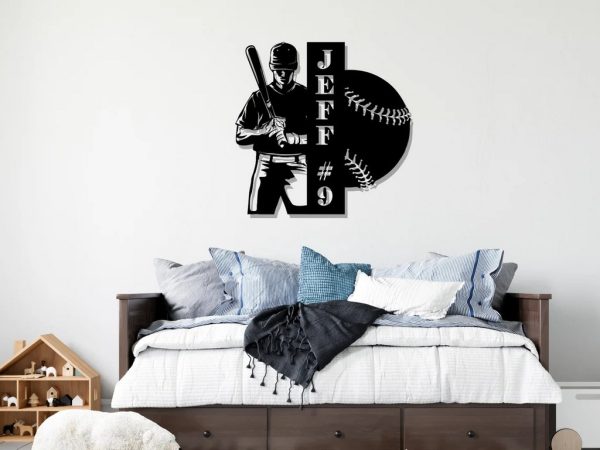 Personalized Baseball Metal Sign Wall Decor Room Gift for Baseball Player