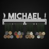 Personalized Basketball Medal Hanger Display Wall Rack Frame Gift for Basketball Player 2