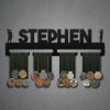 Personalized Basketball Medal Hanger Display Wall Rack Frame Gift for Basketball Player 3