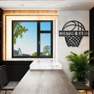 Personalized Basketball Metal Sign Wall Decor Home Birthday Gift for Player