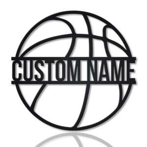 Personalized Basketball Metal Wall Art Custom Name Sign Decor Home 1