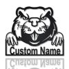 Personalized Beaver Metal Sign Art Home Decor Gift for Animal Lover 1