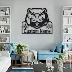 Personalized Beaver Metal Sign Art Home Decor Gift for Animal Lover 3