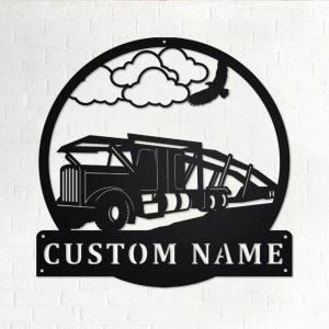 Personalized Car Hauler Truck Metal Name Sign Home Decor Gift for Truck Drivers