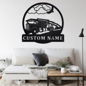 Personalized Car Hauler Truck Truck Metal Name Sign Home Decor Gift for Truck Drivers 2