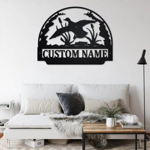 Personalized Carreen Duck Hoop Metal Wall Art Hunting Signs Decor Home Gift for Hunter 2