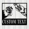 Personalized Chicken Farm Metal Signs Housefarm Wall Art Gift for Farmer Rustic Farm Decor 1