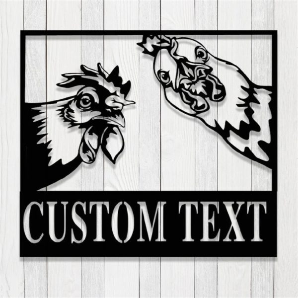 Personalized Chicken Farm Metal Signs Housefarm Wall Art Gift for Farmer Rustic Farm Decor