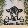 Personalized Cow Metal Sign Art Farm Decor Gift for Farmer 3
