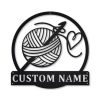 Personalized Crochet Metal Sign Craft Room Decor Gift for Sewers 1