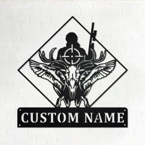 Personalized Deer Duck Hunting Metal Wall Art Hunter Signs Decor Home