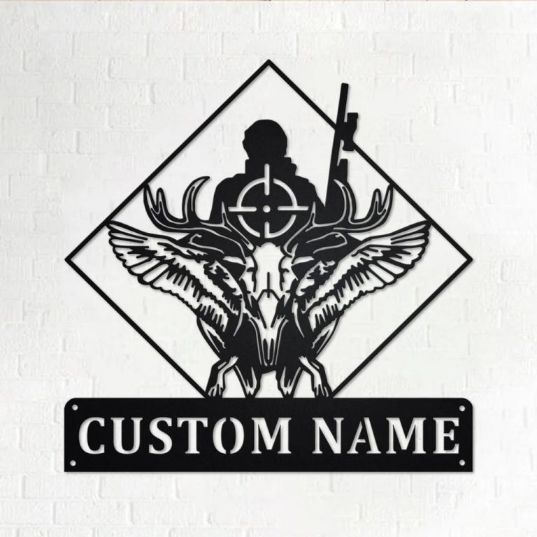 Personalized Deer Duck Hunting Metal Wall Art Hunter Signs Decor Home Custom Laser Cut Metal