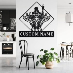 Personalized Deer Duck Hunting Metal Wall Art Hunter Signs Decor Home