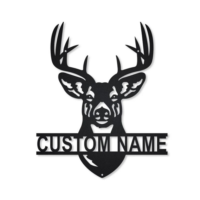 Personalized Deer Hunting Metal Sign Art Home Decor Gift for Hunter Custom Laser Cut Metal Art