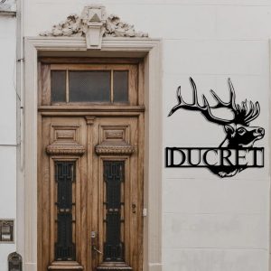 Personalized Deer Metal Wall Art Custom Hunter Name sign Hunting Cabin Decor 2