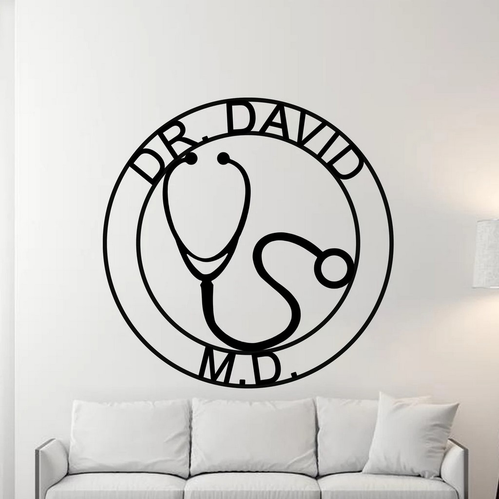 Personalized Doctor Metal Signs Wall Decor for Office Custom Nurse Sign