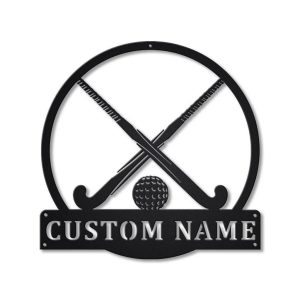 Personalized Field Hockey Metal Sign Wall Art Decor Home Gift for Player