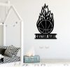 Personalized Fire Basketball Metal Sign Wall Decor Home Birthday Gift for Player 2