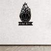 Personalized Fire Basketball Metal Sign Wall Decor Home Birthday Gift for Player 3