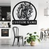 Personalized Flaming Football Player Metal Wall Art Rugby Signs Decor Home 2